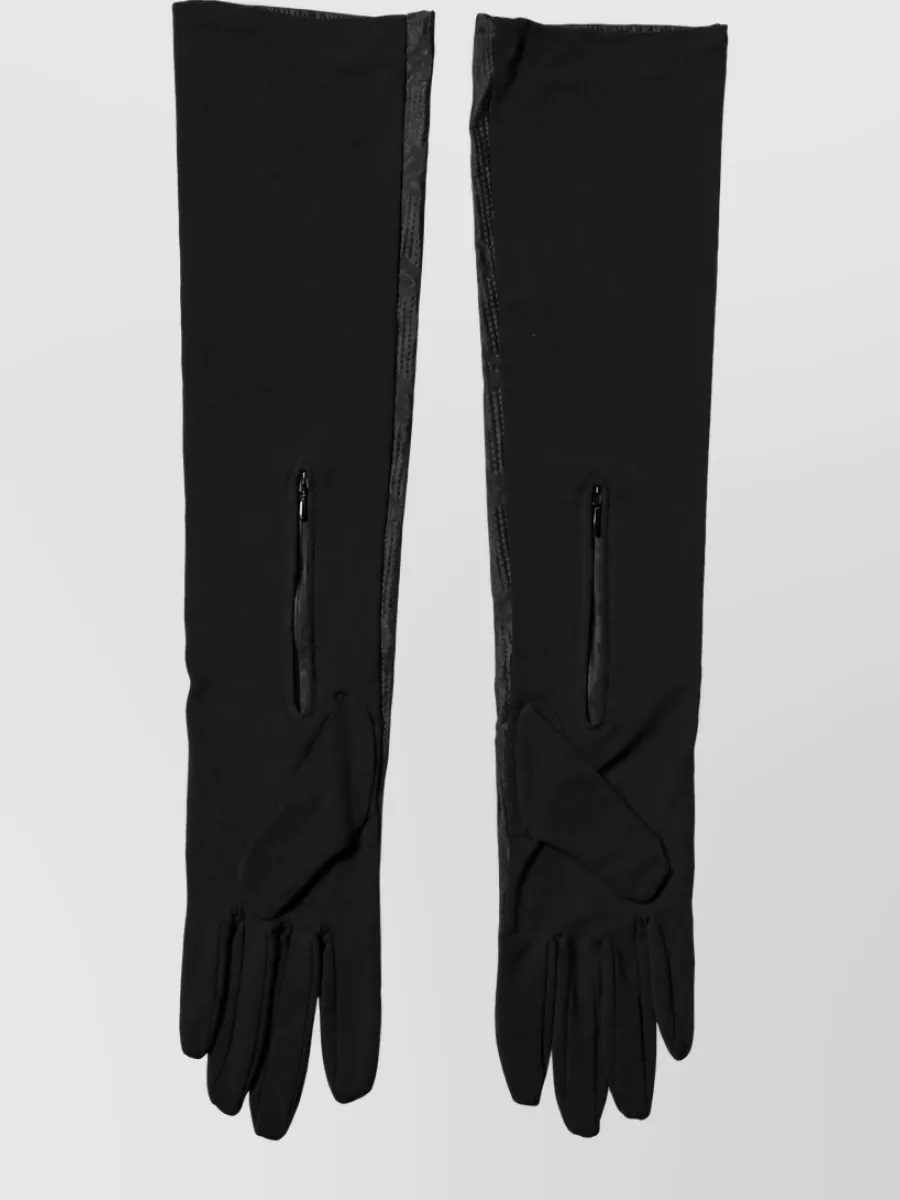Dolce&Gabbana Silk Elbow-Length Gloves