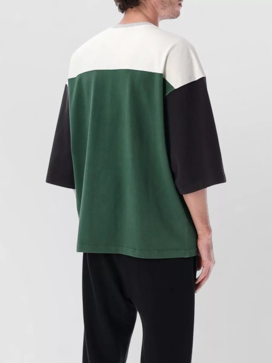 Champion Cotton Colorblock 3/4 Sleeve T-Shirt