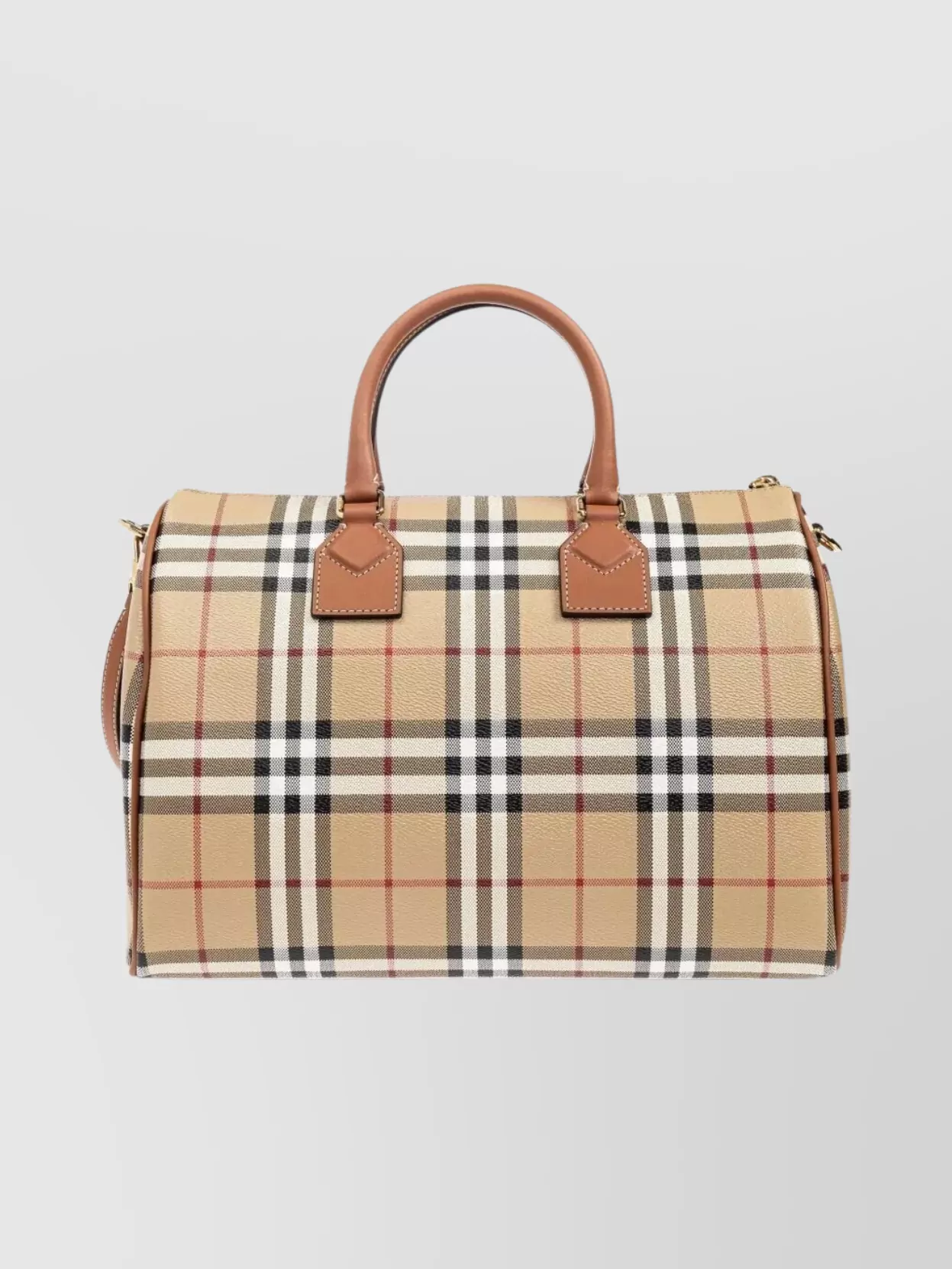 Burberry Medium Check Pattern Bowling Tote Bag