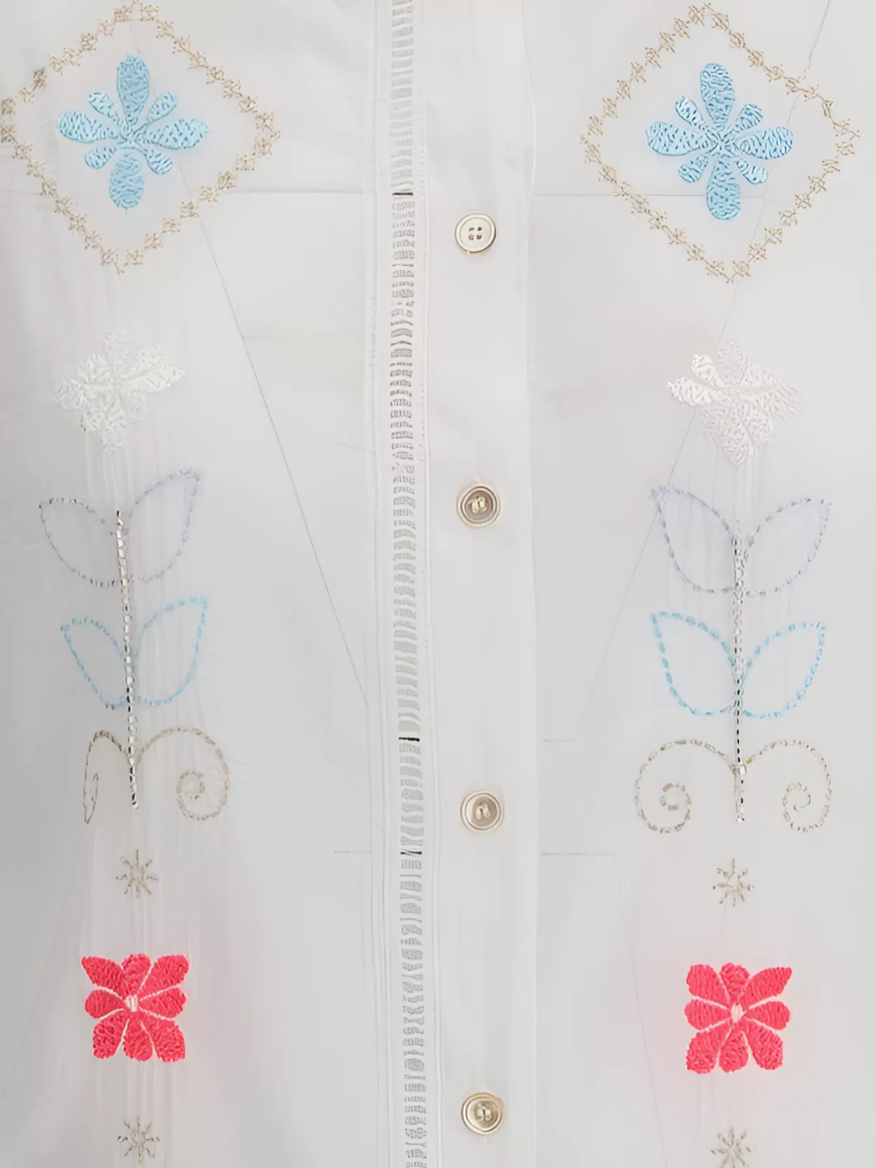 Shop Forte Forte Bead Embellished Embroidered Shirt
