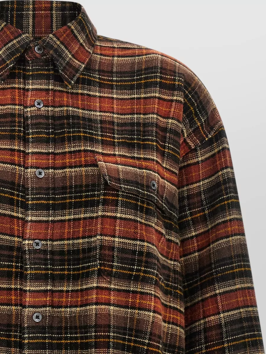 R13 Cotton Oversized Checked Shirt