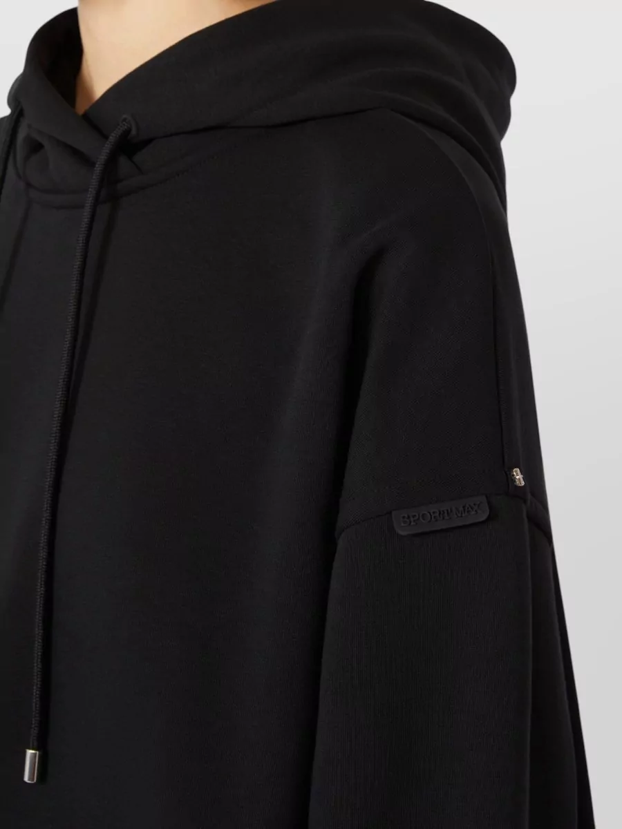 Sportmax Ribbed Logo-Detail Hoodie