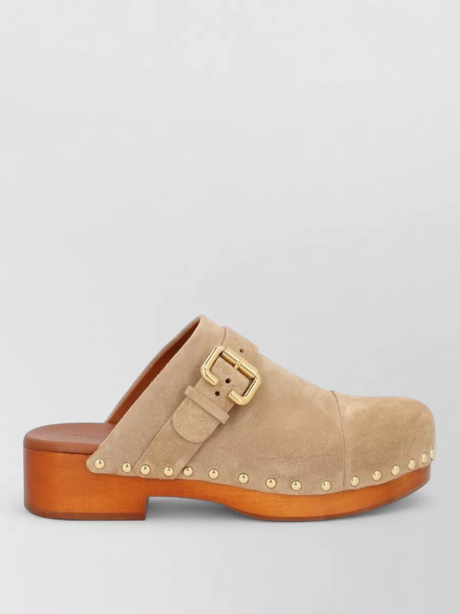 Chloé Jeannette Sandals Open Back Round Toe