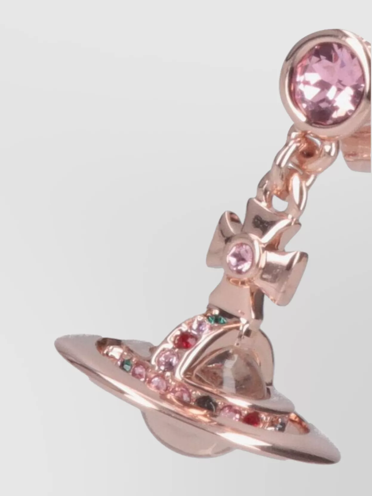 Vivienne Westwood Orb Cross Drop Stud Earrings