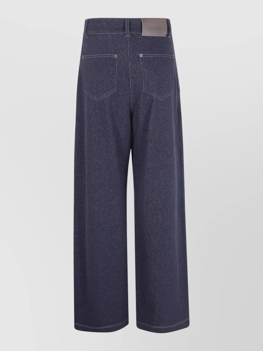 Max Mara denim wide-leg trousers
