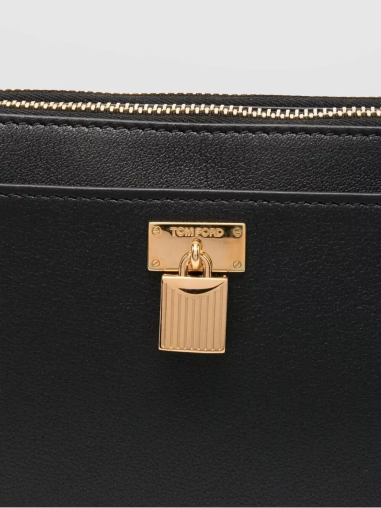Tom Ford Rectangular Shape Gold-Tone Hardware Padlock Mini Bag