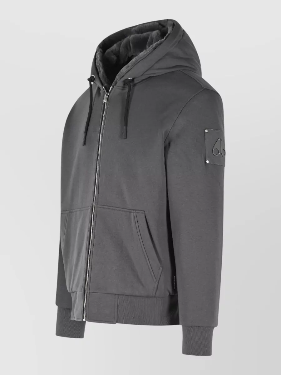 Moose Knuckles Cotton-Blend Hooded Zip Sweatshirt