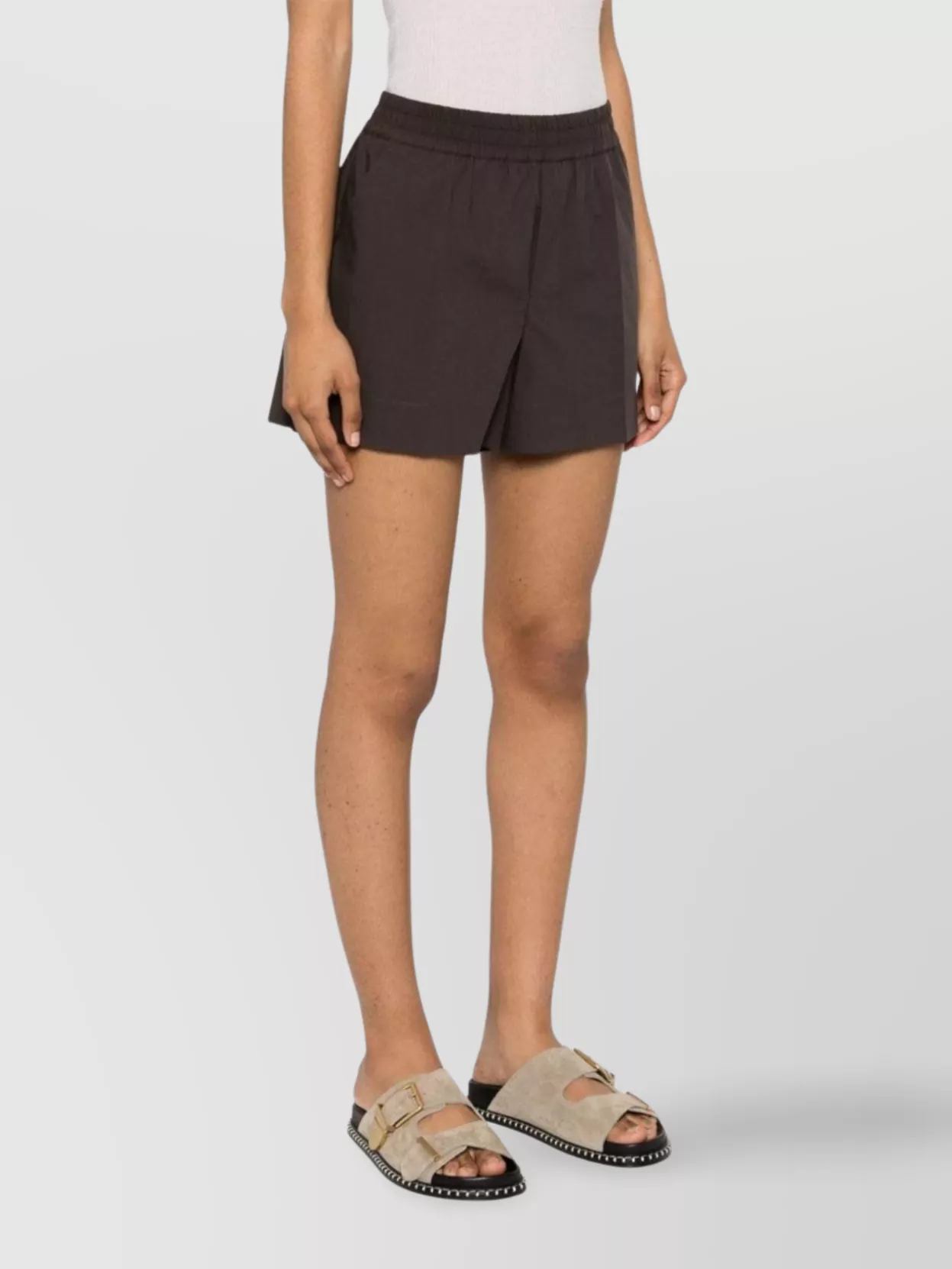 Parosh Elasticated Waistband Cotton Shorts