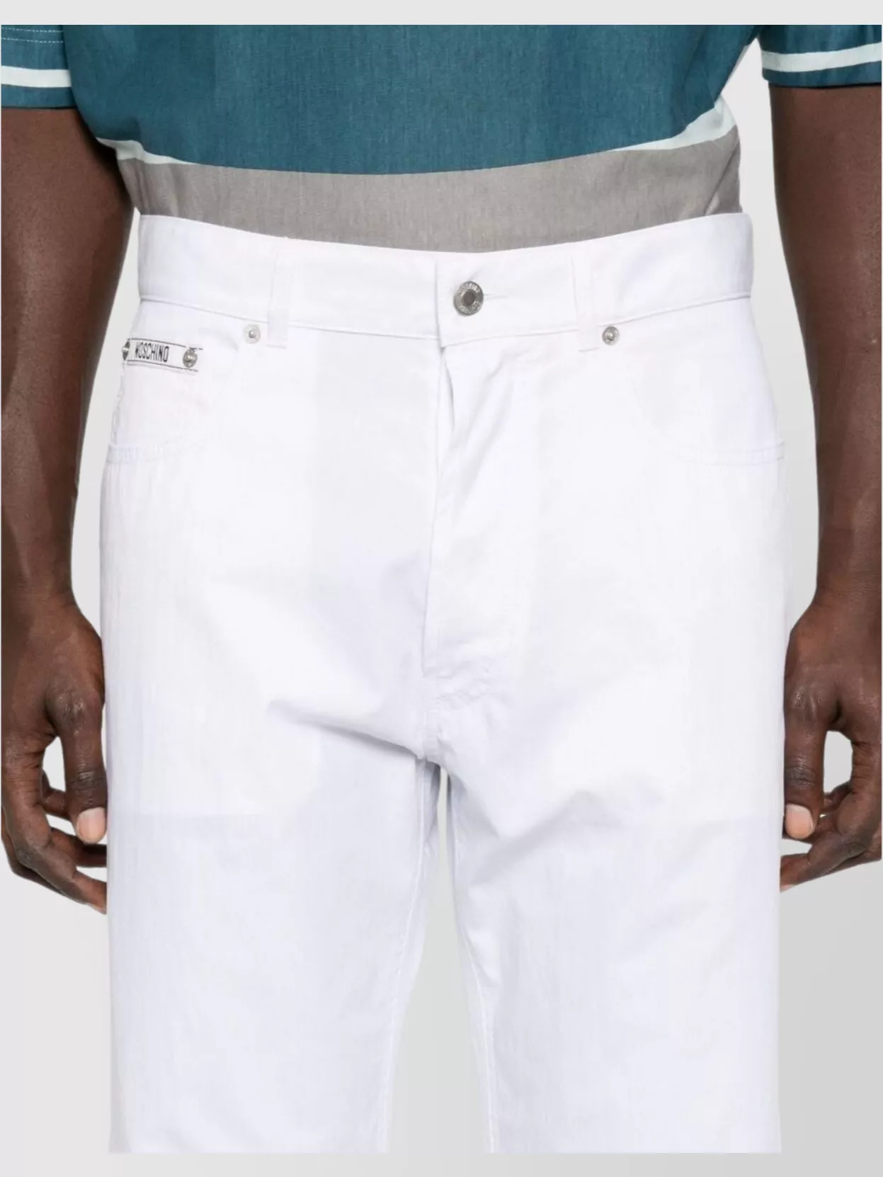 Moschino Straight Trousers With Belt Loops And Pockets