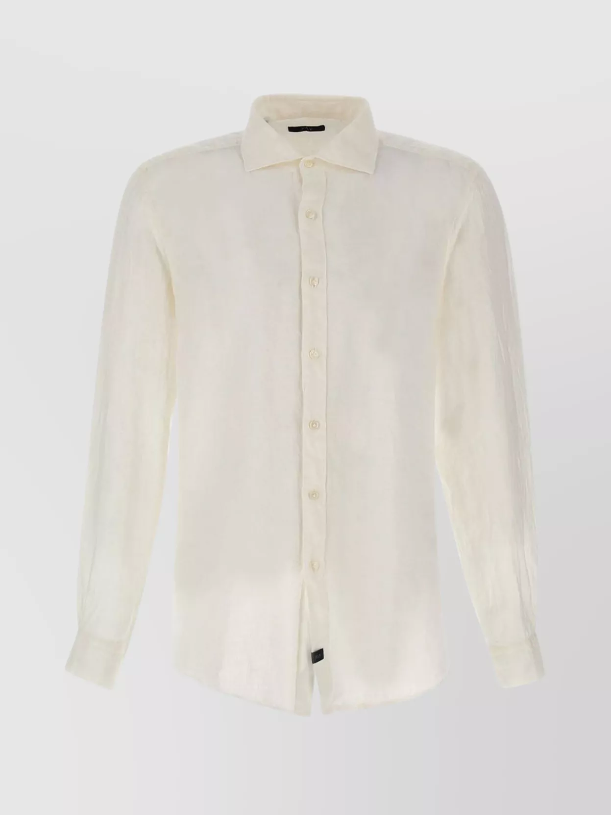 Shop Fay Linen Shirt With Buttoned Cuffs And Regular Fit