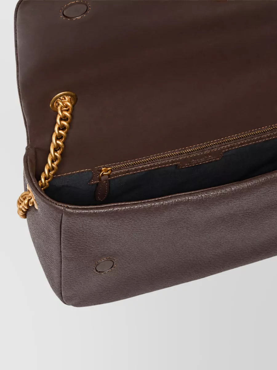 Pinko Love Bag Click Leather Clutch Bag