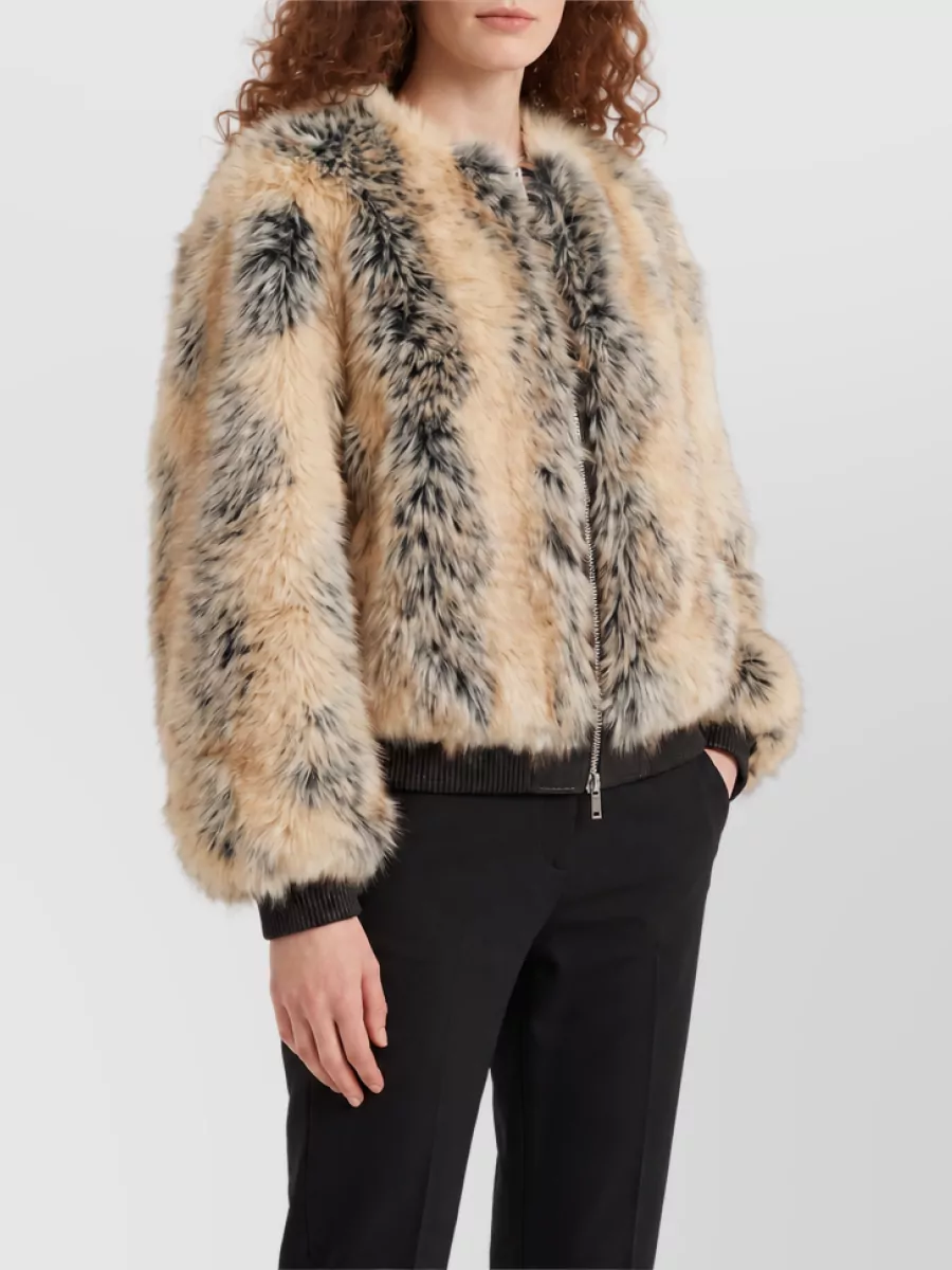 The Frankie Shop Faux Fur Bomber Jacket