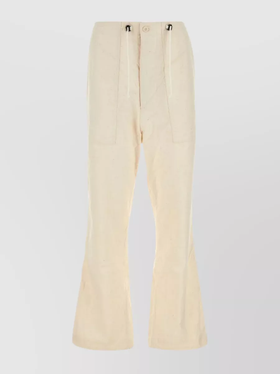 NEEDLES FLARED COTTON PANT WITH DRAWSTRINGS