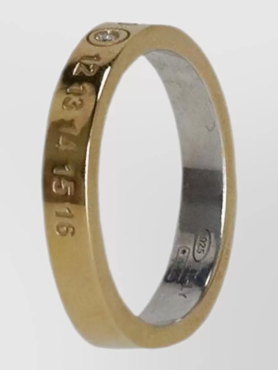 Maison Margiela Silver Logo-Embellished Ring