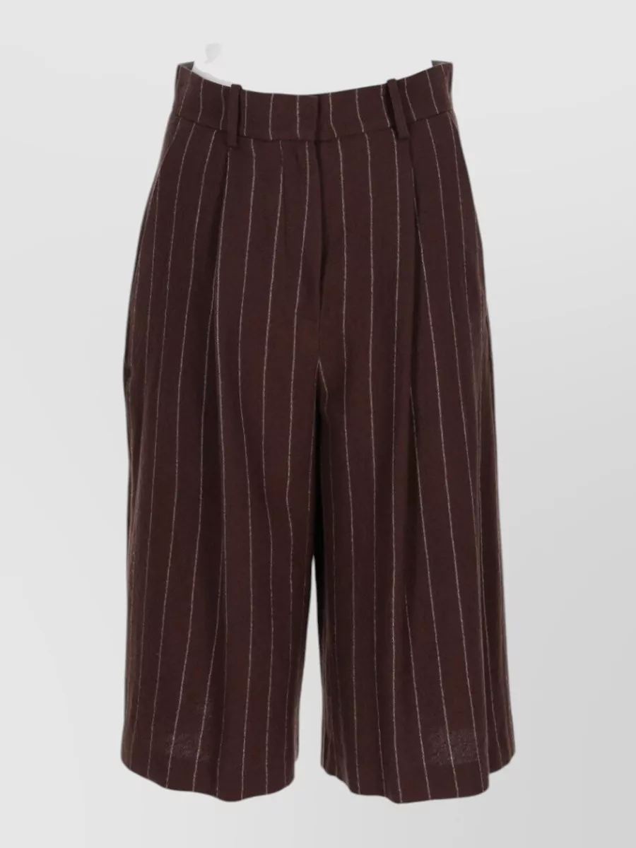 Alysi striped virgin wool wide-leg trousers