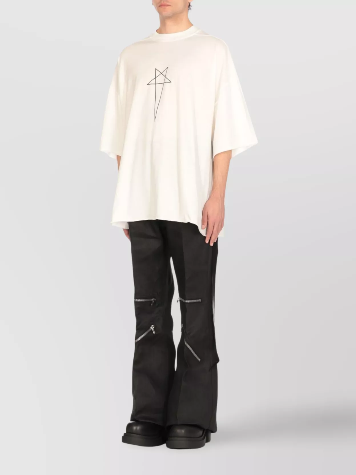 Rick Owens Drkshdw Graphic Print Oversized Crewneck T-Shirt