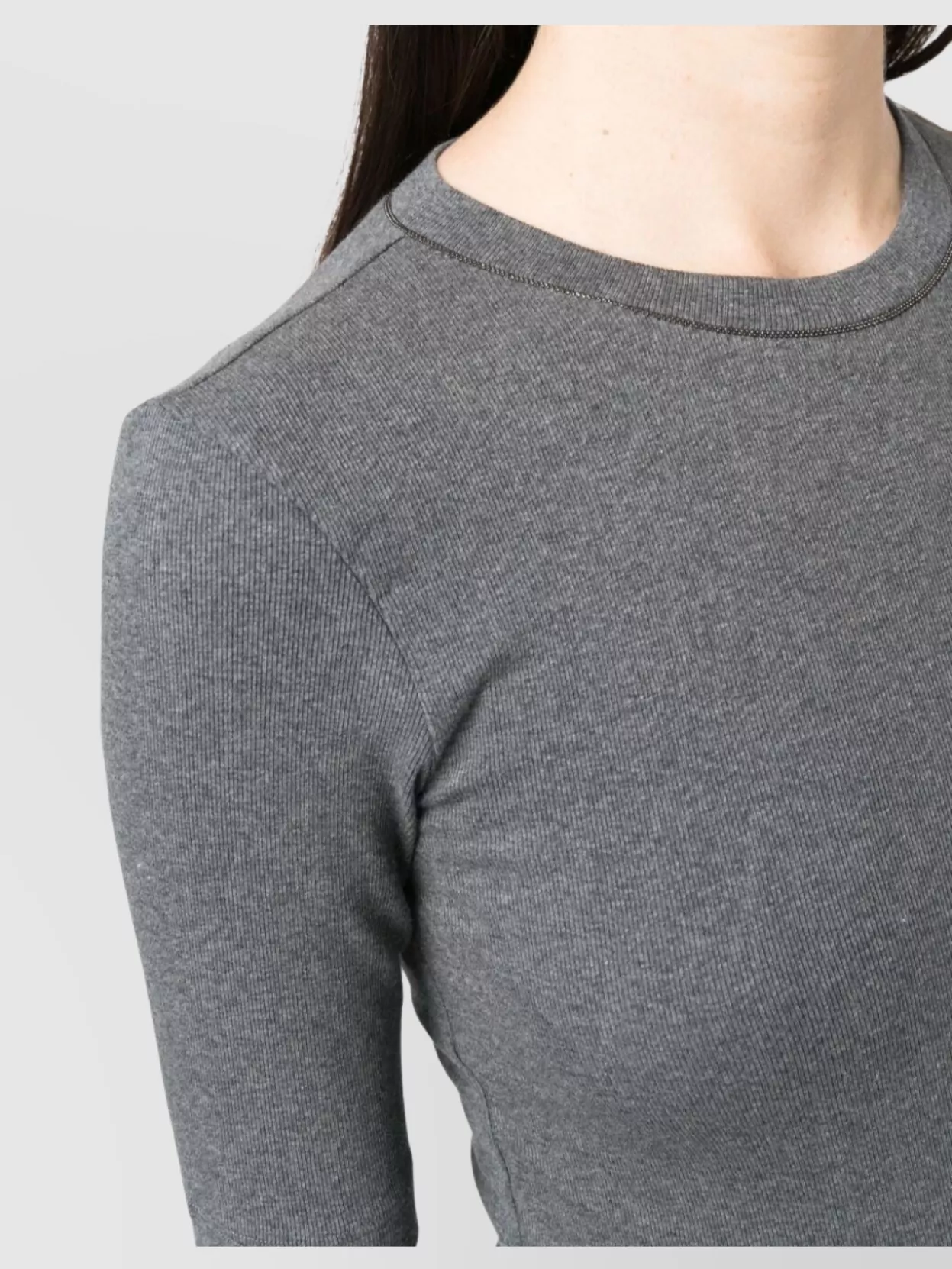 Brunello Cucinelli Short Sleeve Crew Neck Top With Keyhole