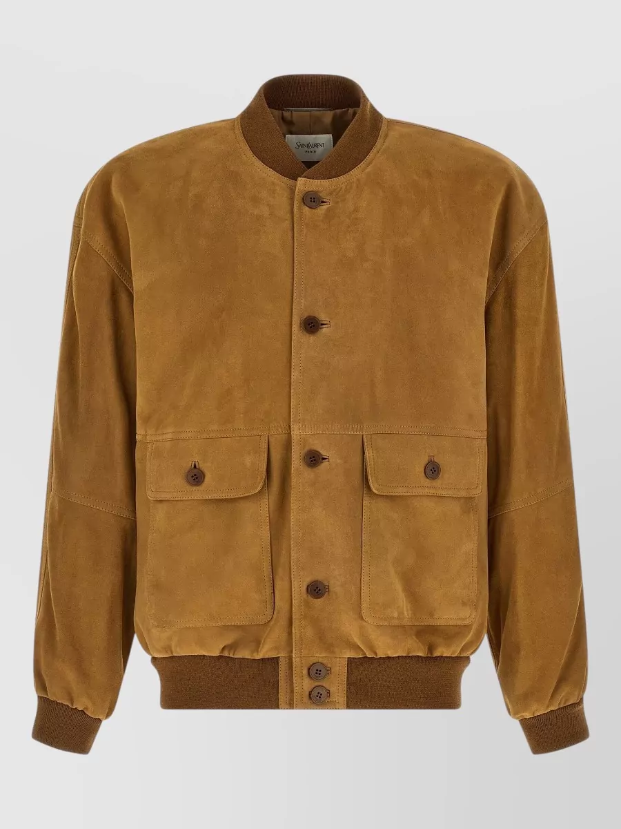Saint Laurent suede bomber jacket