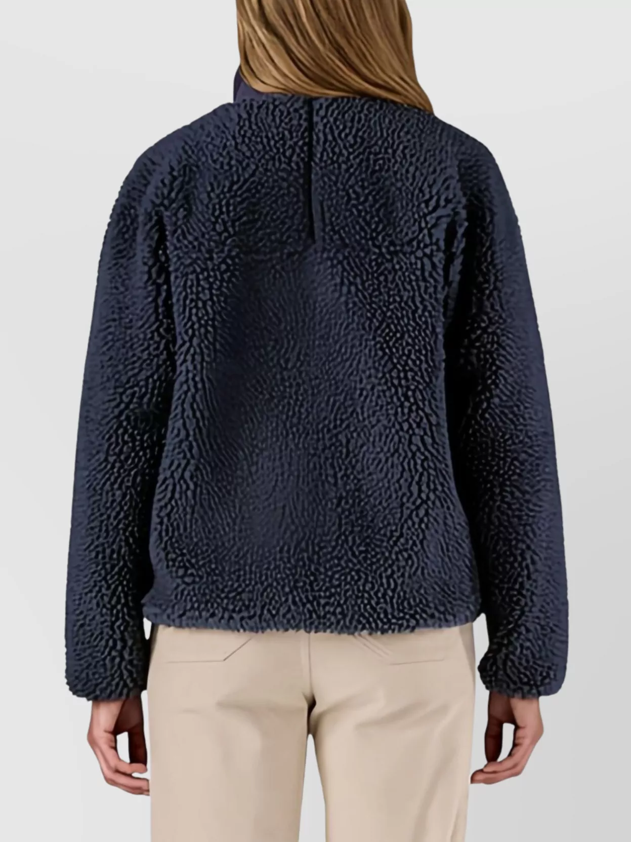 Patagonia Casual Fleece Texture Jacket With High Collar
