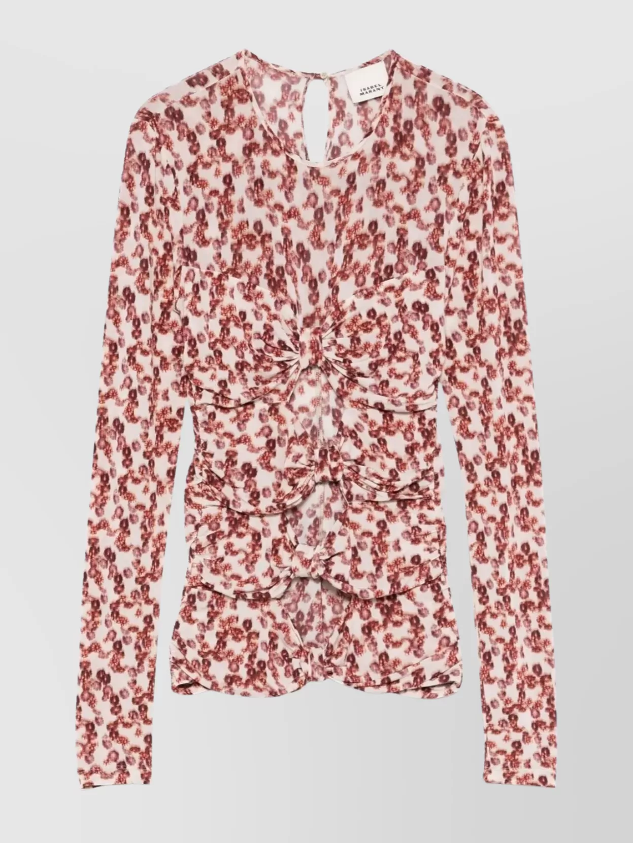 【関税&送料込】Isabel Marant Embroidered Stretch Crepe Omel Isabel Marant Severine Crochet Fringe-Hem Long-Sleeve Blouse
