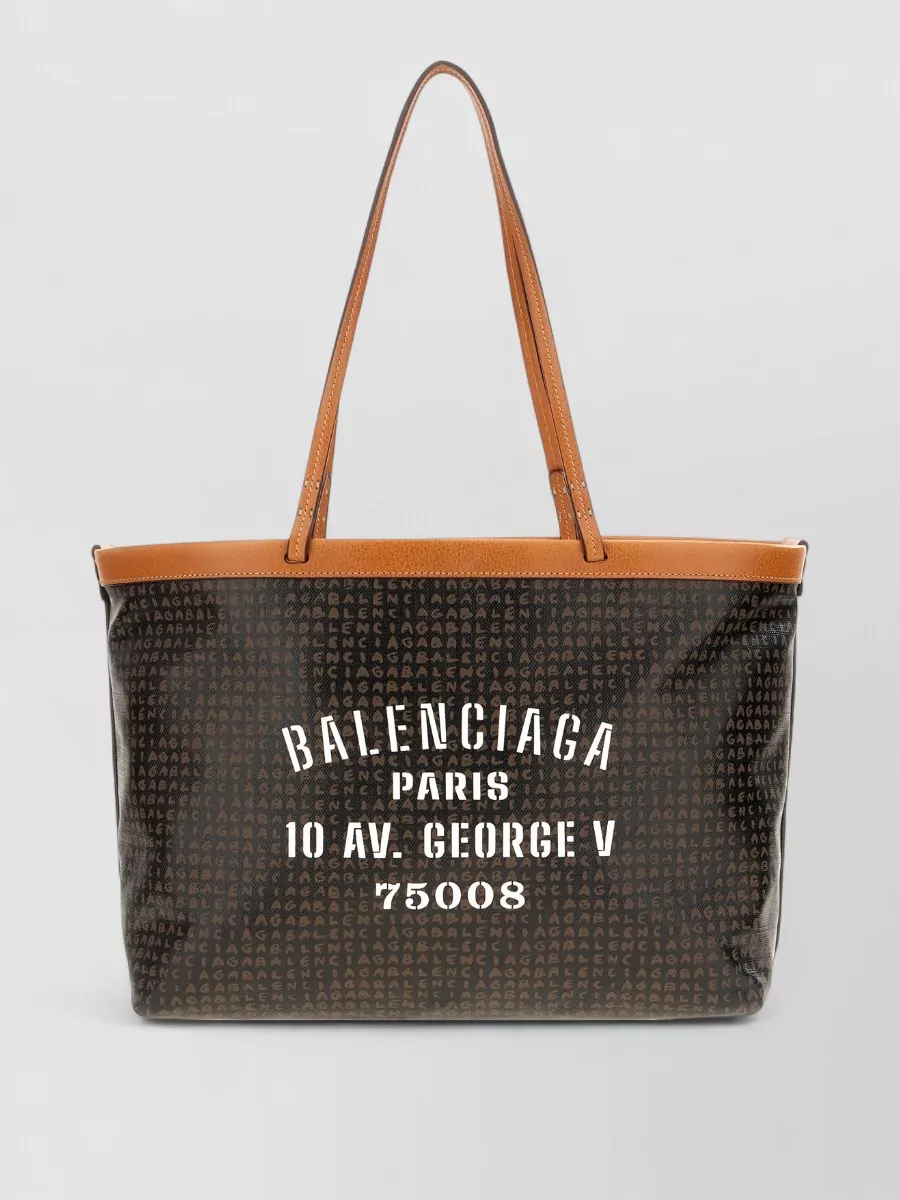Balenciaga shopping medium fabric printed tote bag