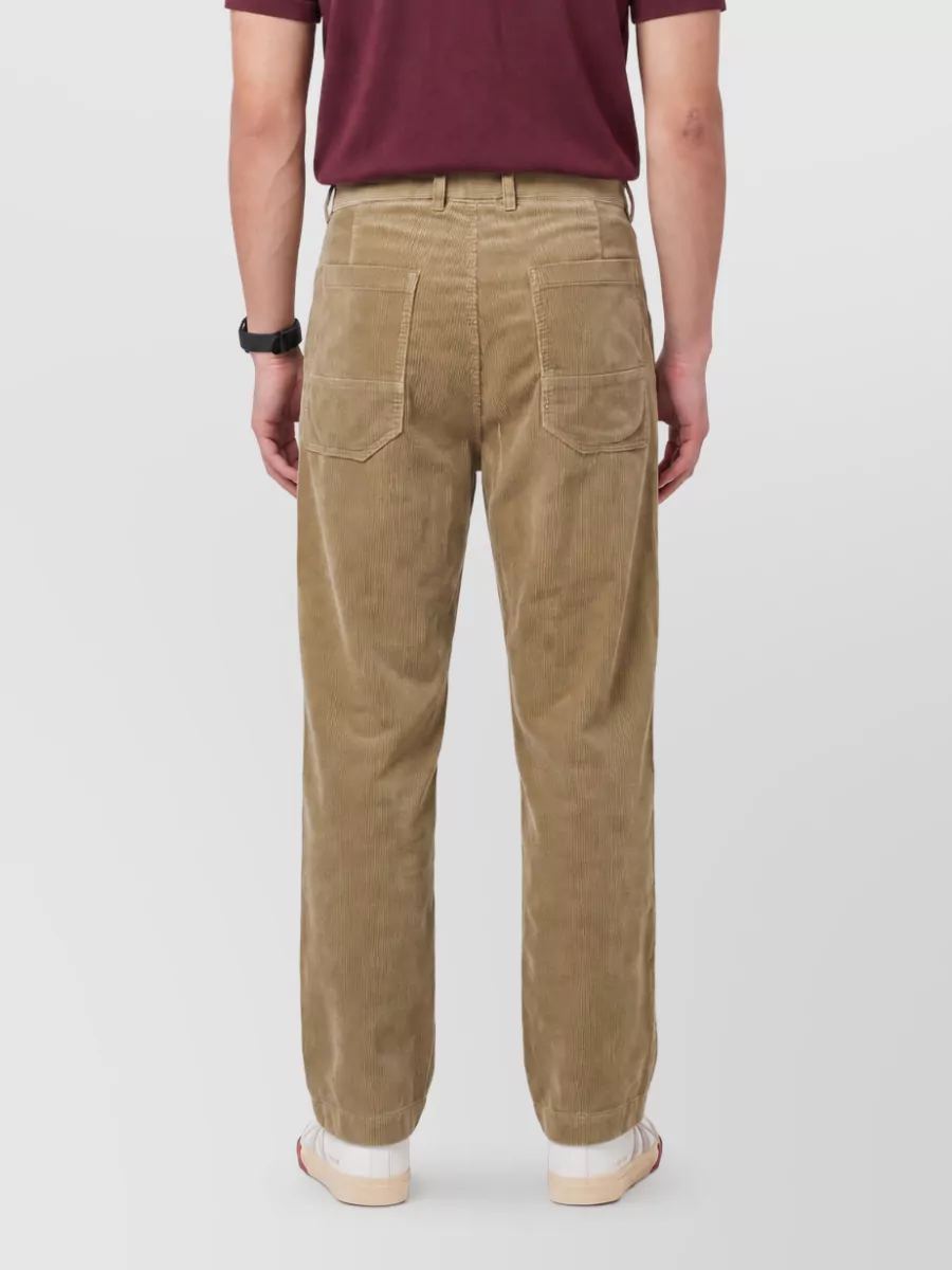 Barena Corduroy Pleated Mid-Rise Cropped Carrot-Leg Trousers