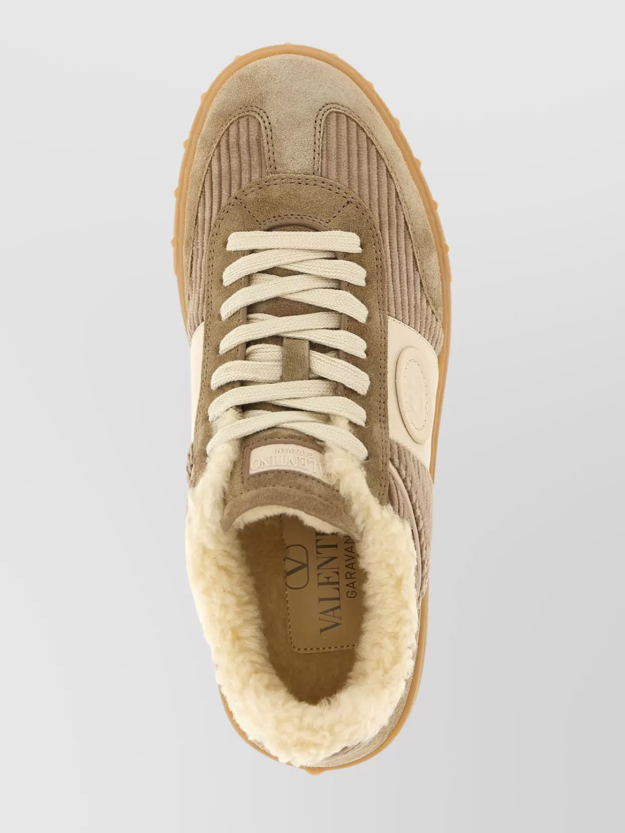 Valentino Suede High-top Sneakers Rubber Sole In Brown