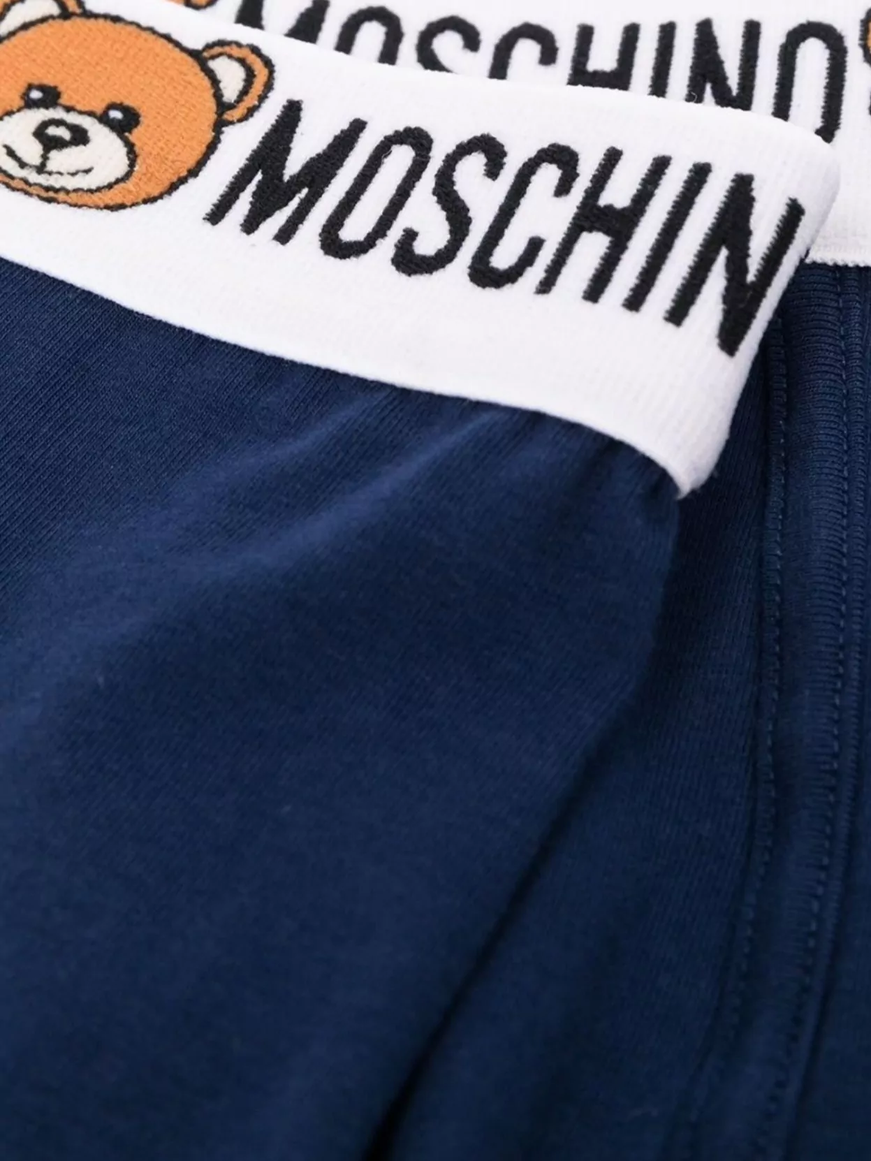 Moschino Bear Motif Stretch Cotton Hosiery