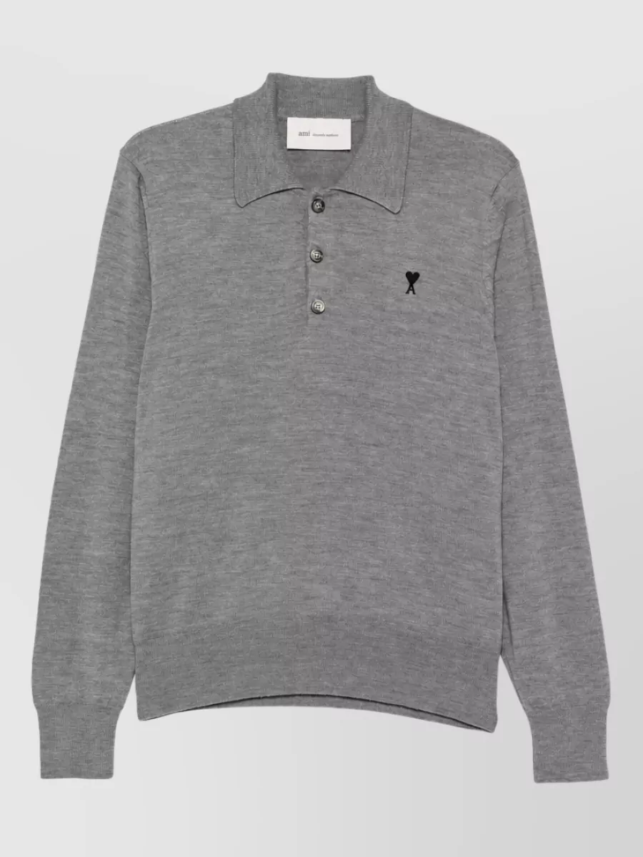 Ami Paris wool polo sweater
