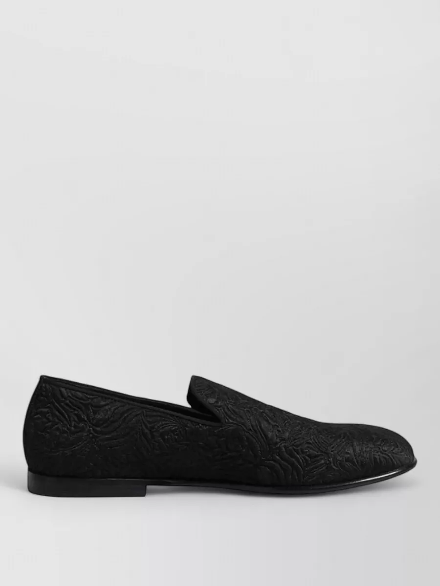 Dolce&Gabbana Velvet Leather Jacquard Slippers