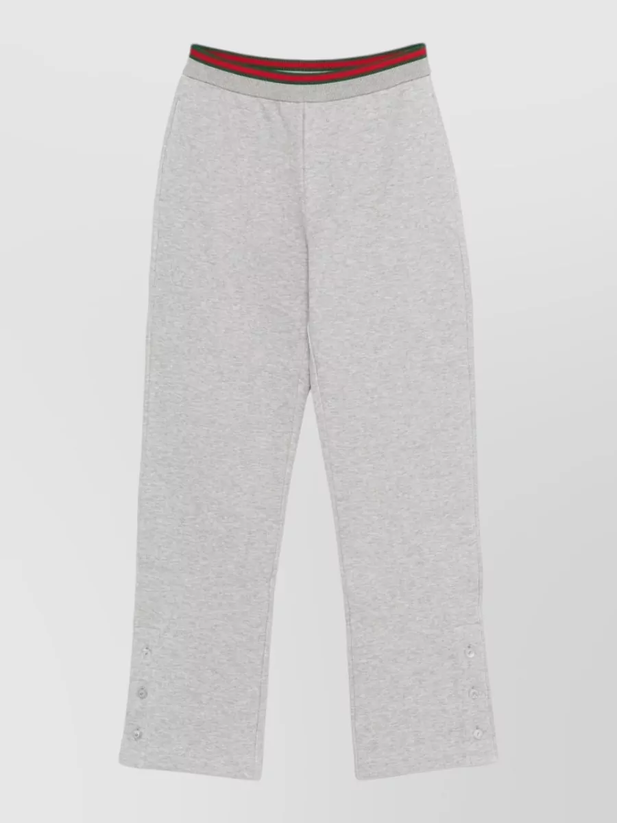Gucci cotton blend straight leg track pants