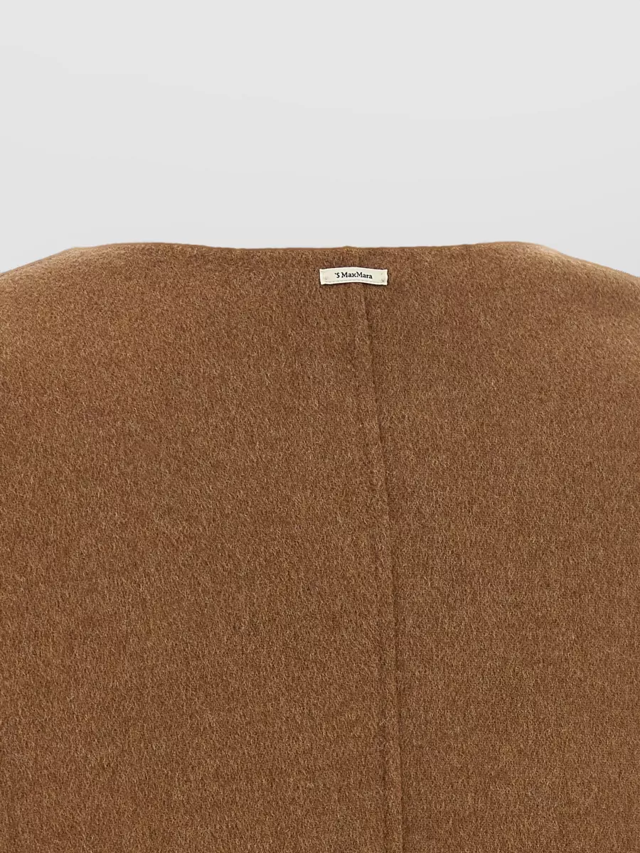 S Max Mara Wool Cropped Single Breasted Coat