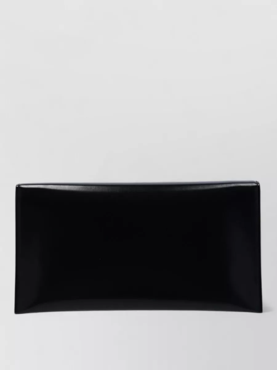 Jil Sander file medium leather clutch bag