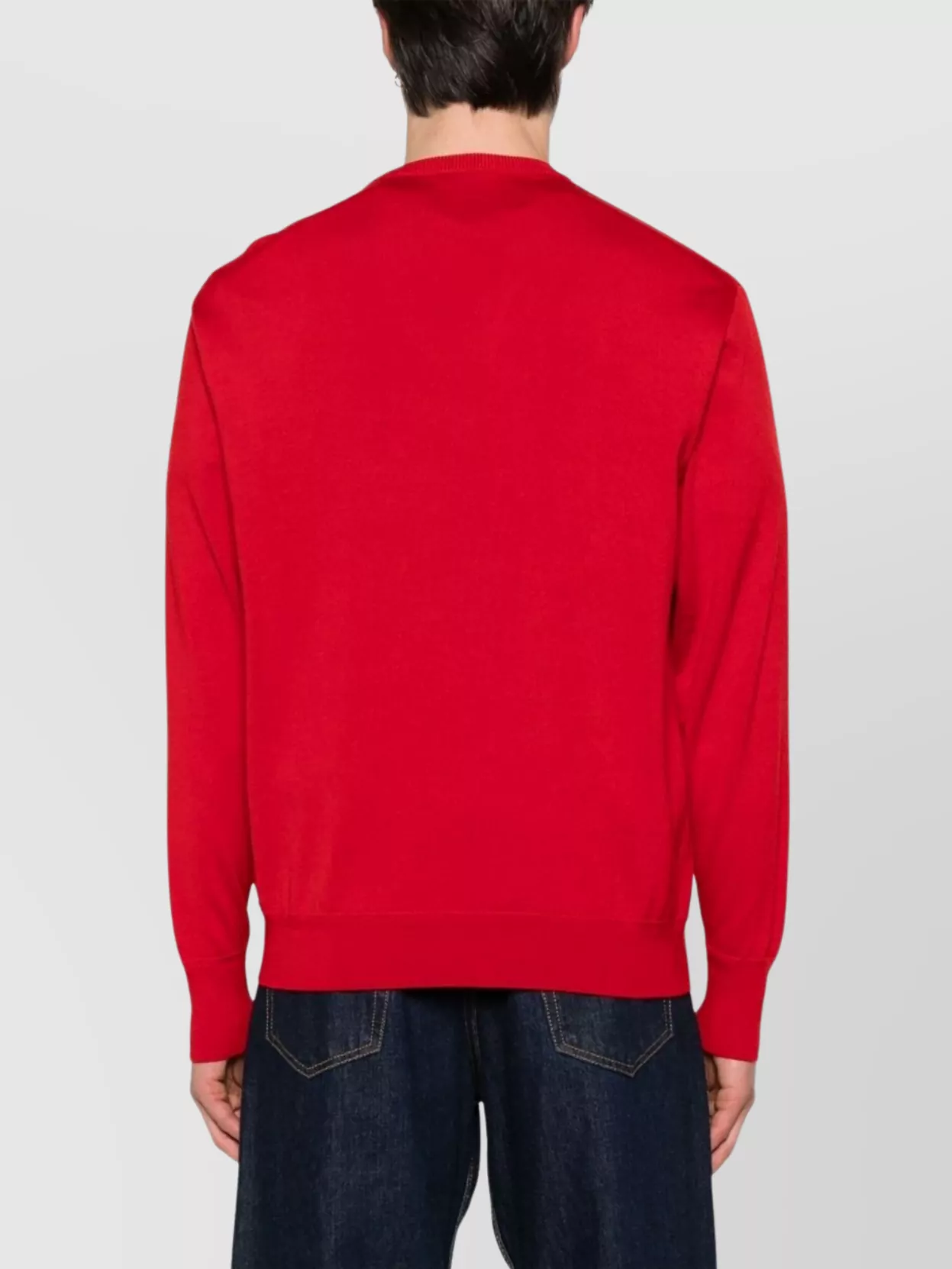 Bally Ribbed V-neck Sweater With Long Sleeves