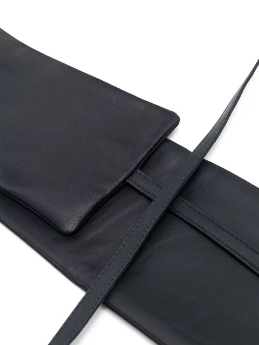 Furling By Giani Leather Paneled Self-Tie Belt