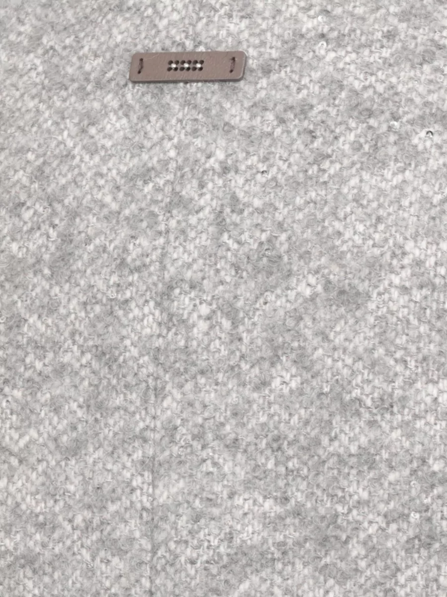 Peserico Ribbed Collar Sequin Coat