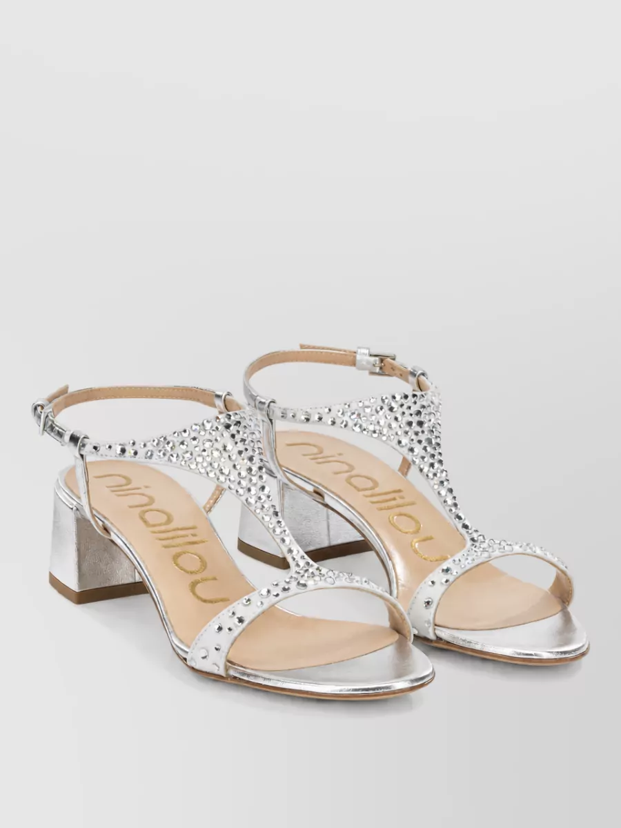 Ninalilou crystal-embellished leather sandals