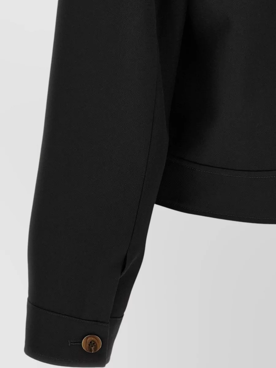 Amiri Embroidered Cropped Single Breasted Jacket
