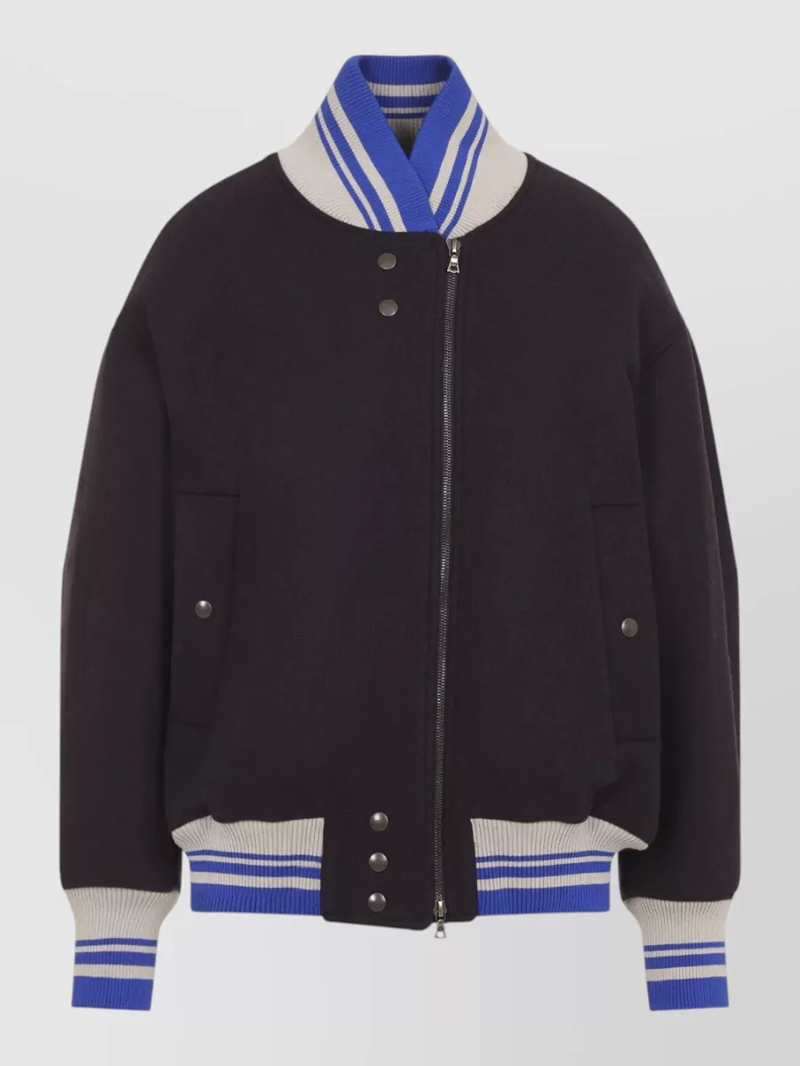 Dries Van Noten Wool blend oversized bomber jacket