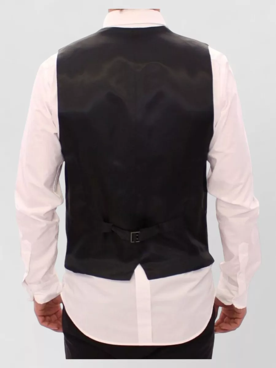 Dolce&Gabbana Wool Striped Single-Breasted Waistcoat