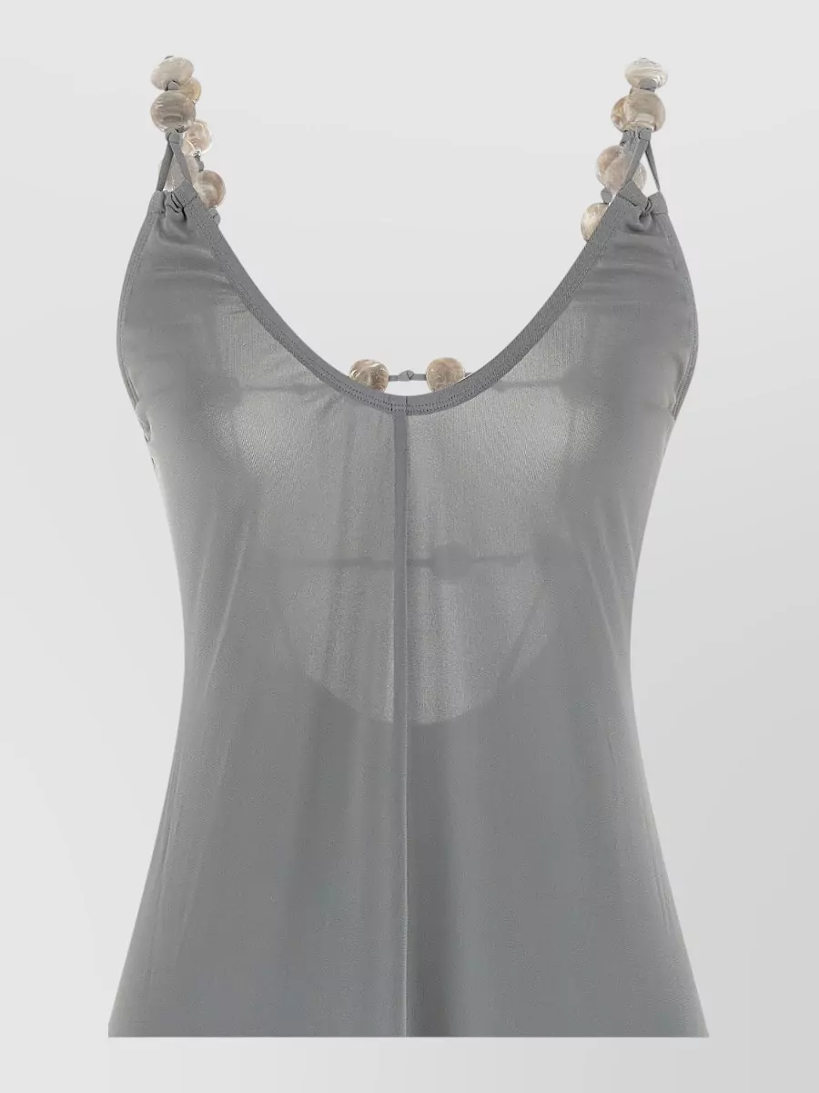 Eres sleeveless v-neck maxi beach dress