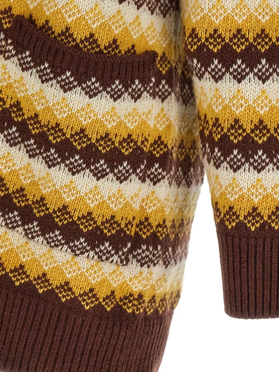 Auralee Cashmere Jacquard Cardigan