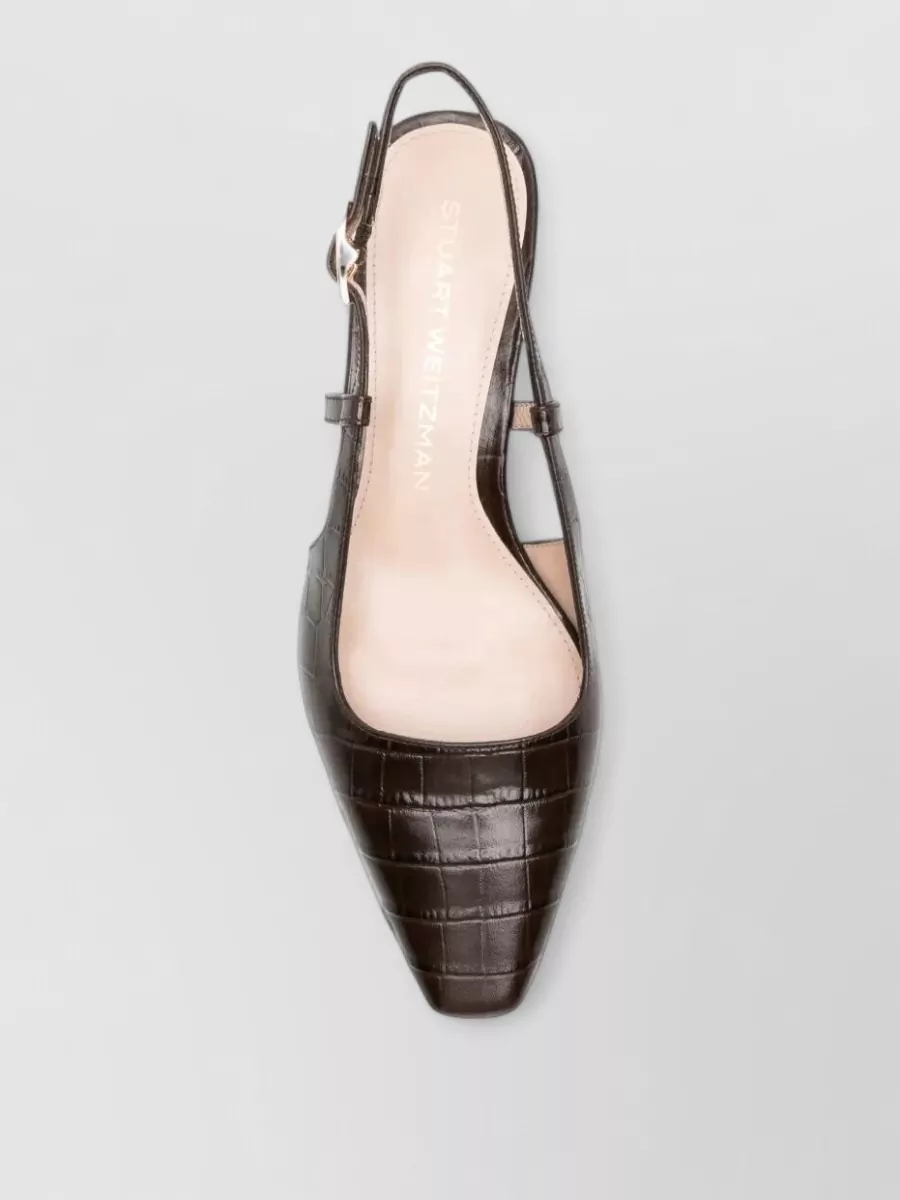 Stuart Weitzman leather slingback mules