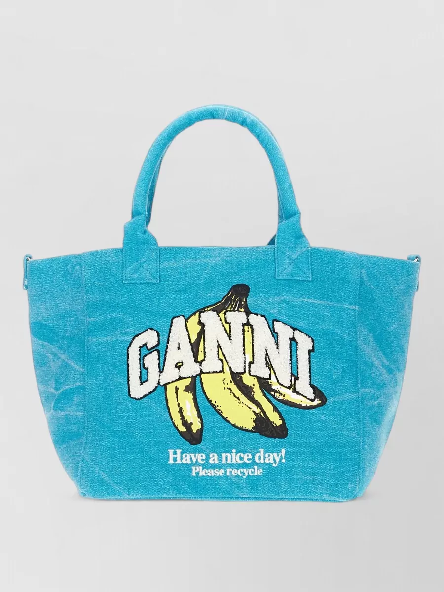 Ganni na cotton tote bag