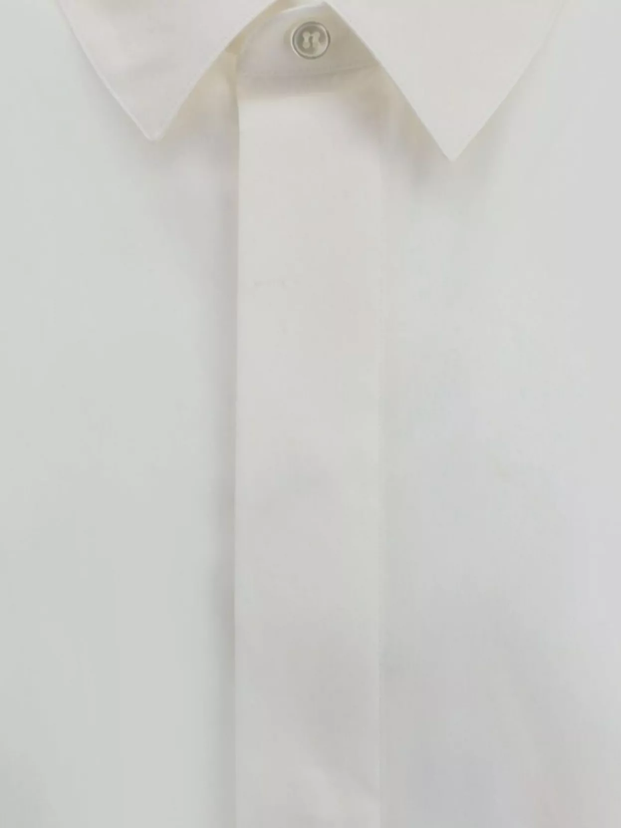 Saint Laurent Long Sleeve Button-Down Collar Cotton Shirt