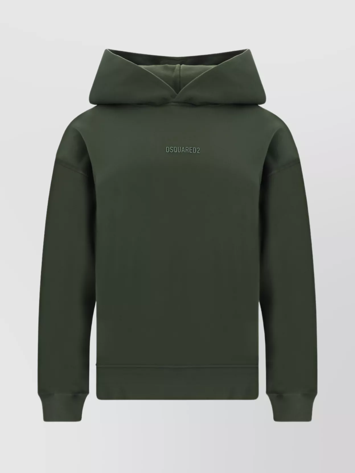Dsquared2 Cotton Hoodie Adjustable Drawstring In Green