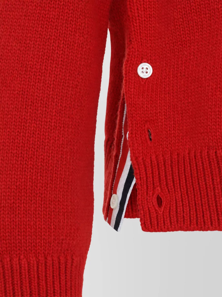 Thom Browne Wool Hector Intarsia Cropped Cardigan