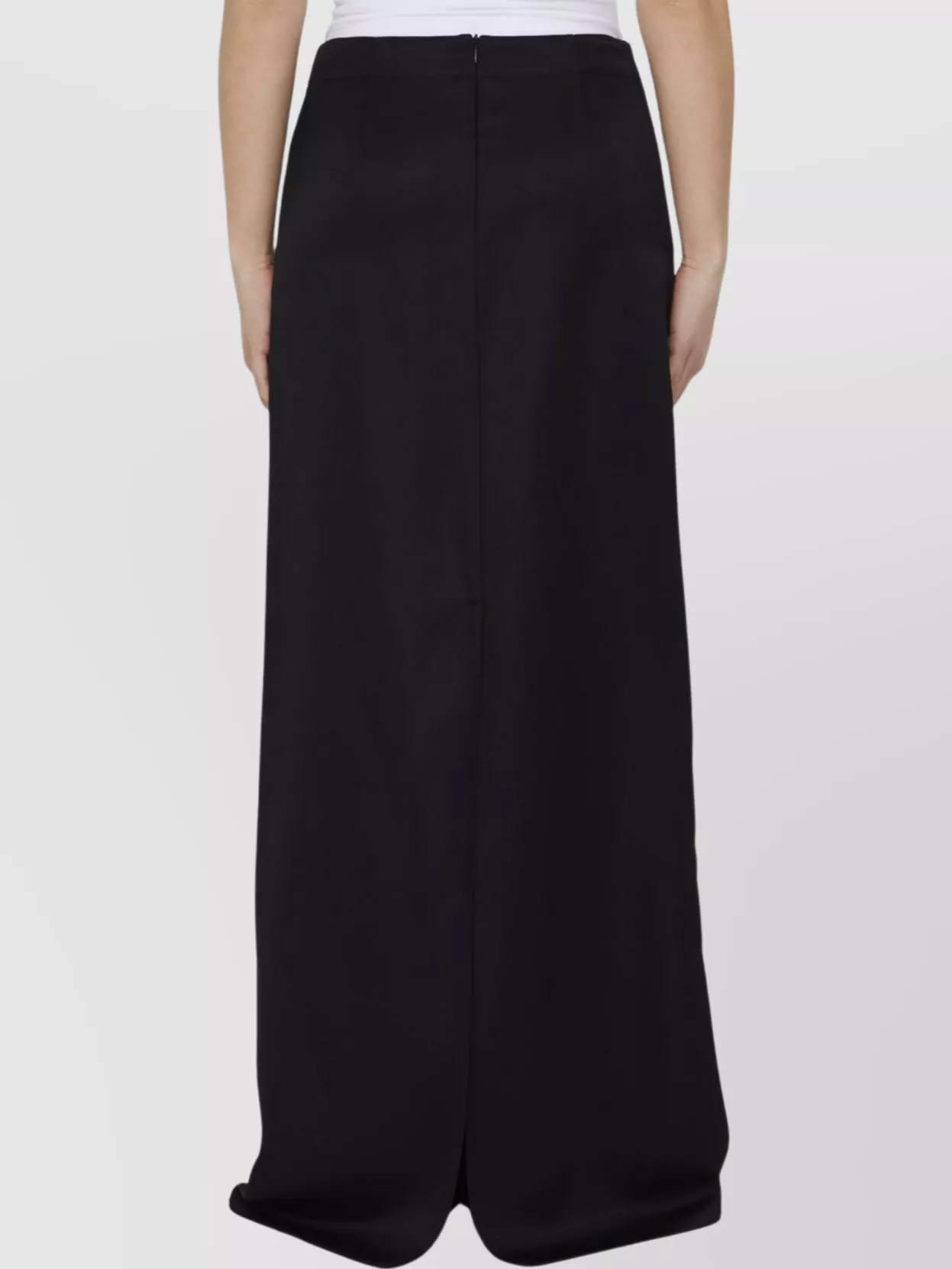 Bottega Veneta Long Silk Twill Skirt With High Waist