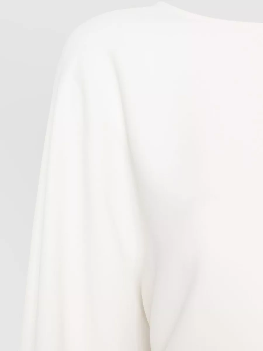 Parosh Belted Long-Sleeve Boat Neck Mini Dress