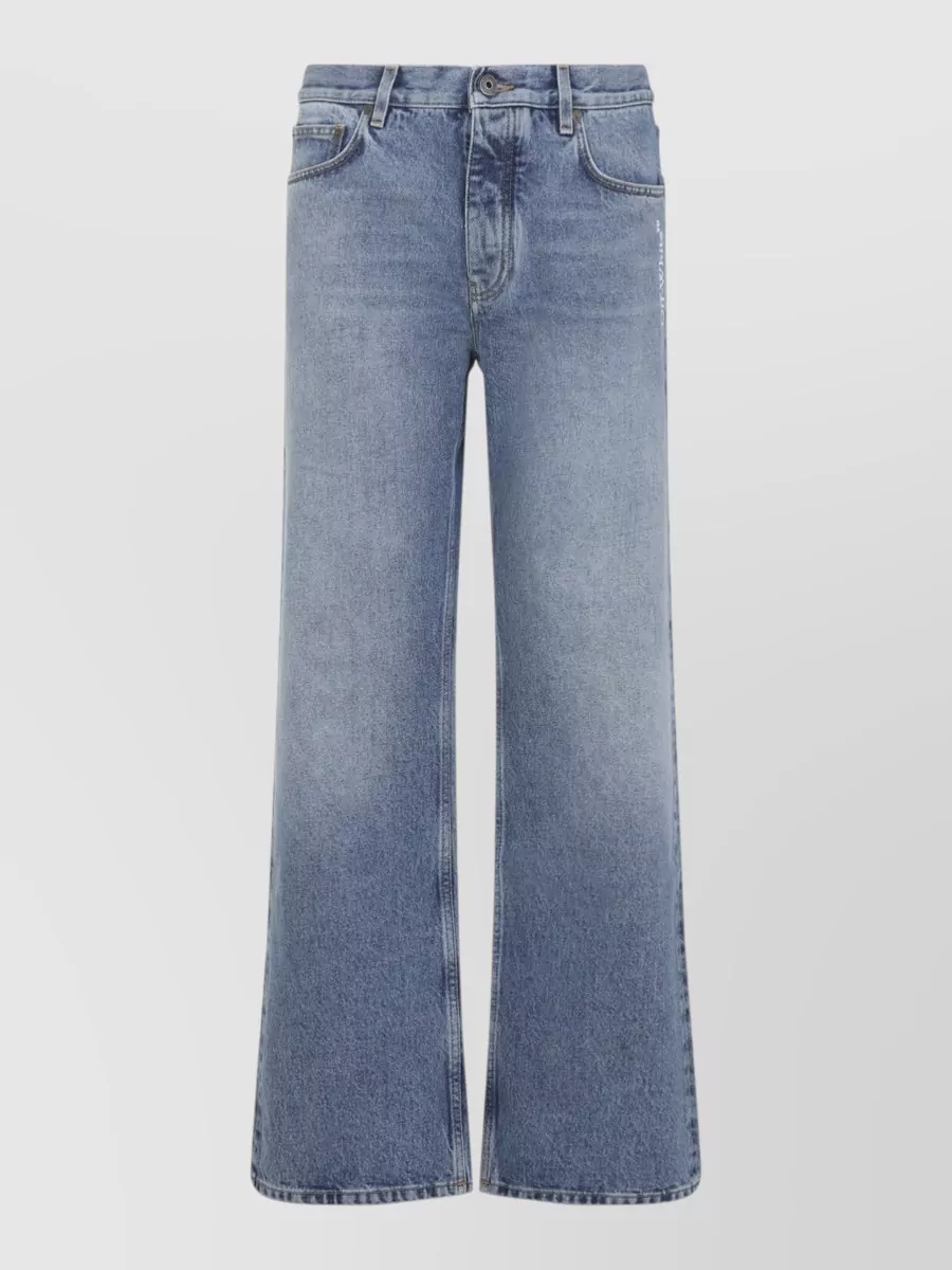 Off-White Denim Slim-Fit Straight-Leg Jeans